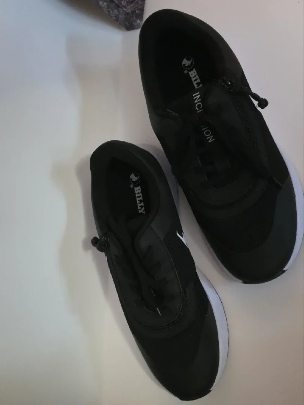 BILLY SZ 11W Womens SPORT INCLUSION ONE Black Athletic Sneakers with Zipper